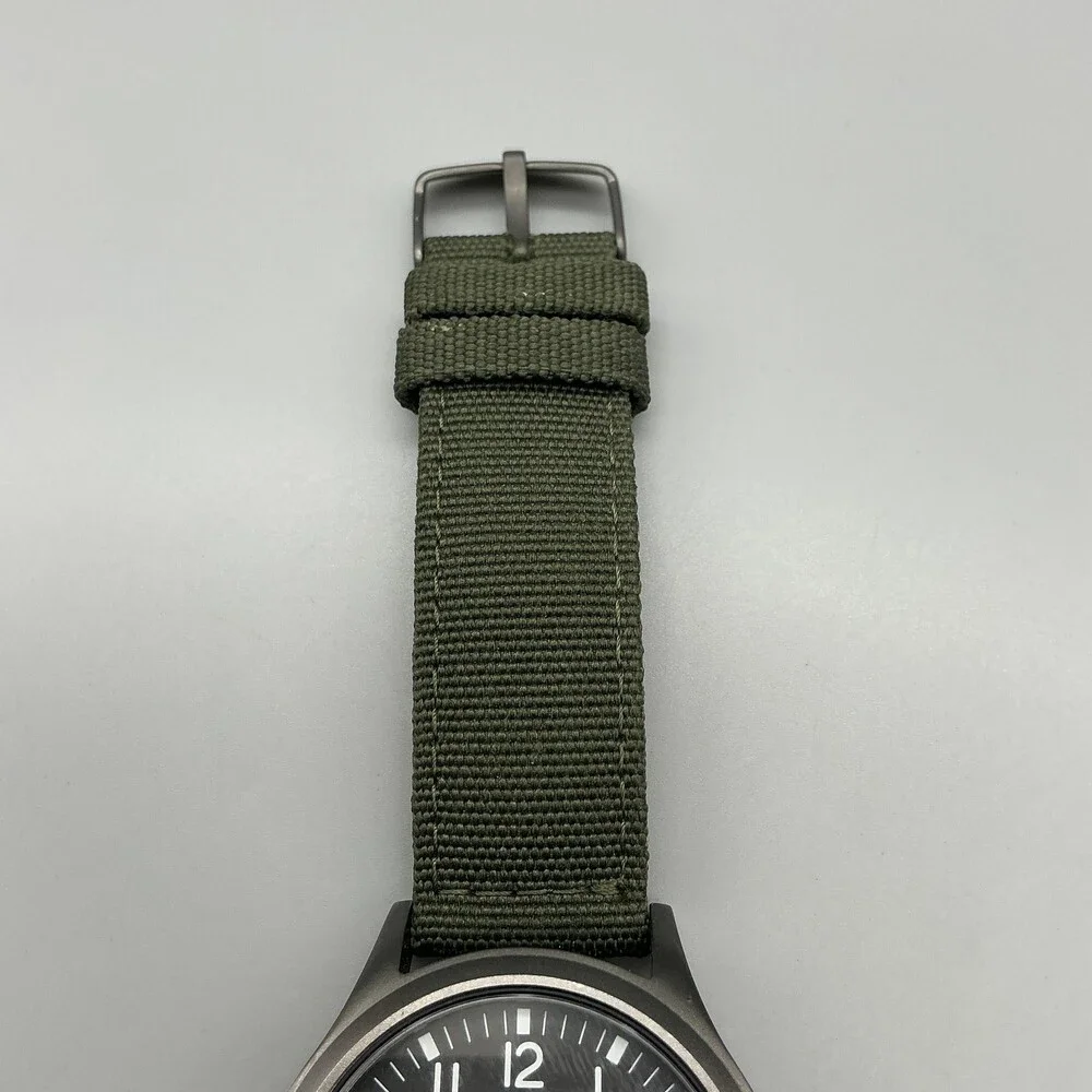 Timex Expedition Scout Indiglo Mens Watch 40mm Black Dial Green Band New Battery